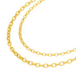 Double Layer Light Oval Rolo Necklace 2