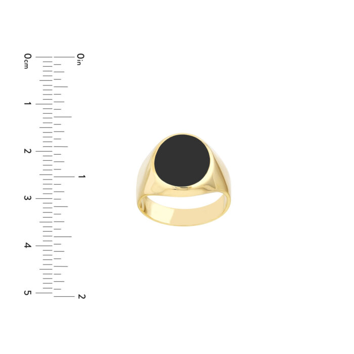 Signet Oval Onyx N High Polished Ring - 4