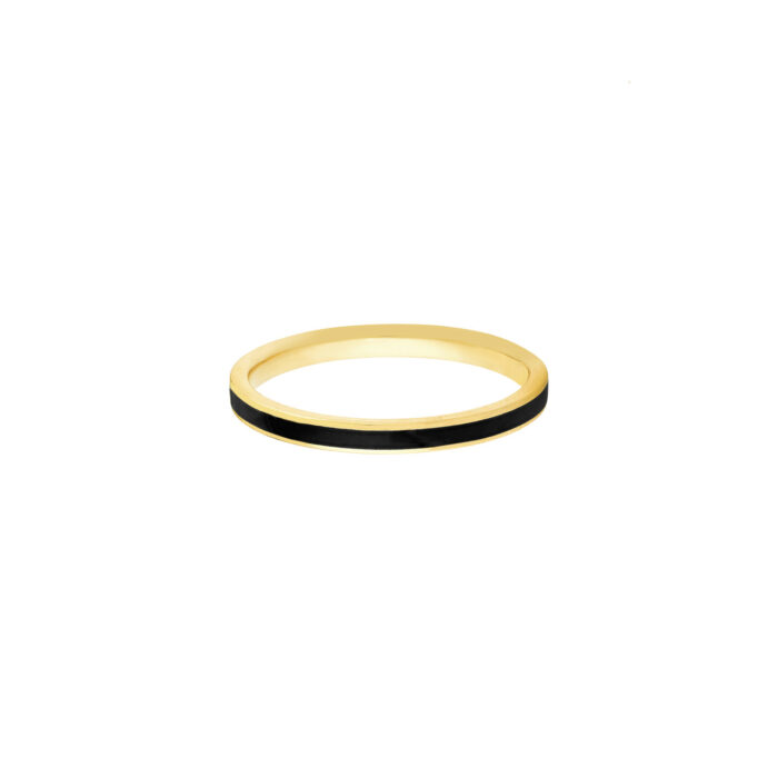 Black Enamel Band Ring