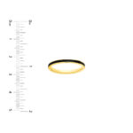 Black Enamel Band Ring - 8, Yellow