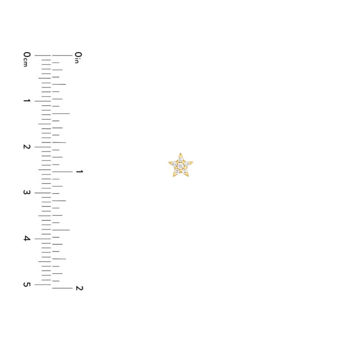 1/10ct Diamond Star Stud size guide