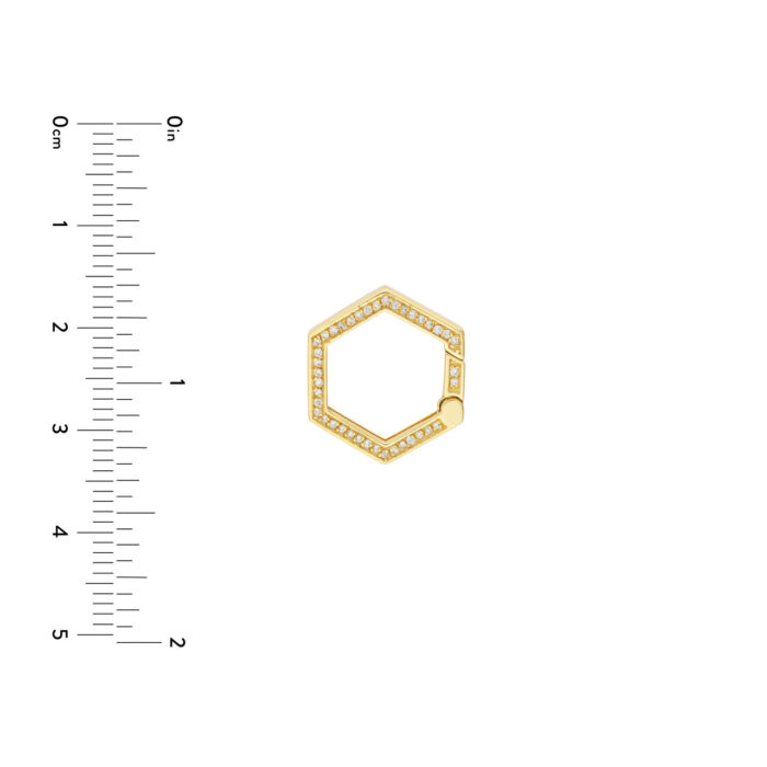 1/5ct Diamond Hexagon Push Lock 4