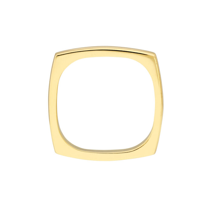 Bold Gold Square Stack Ring 4