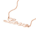 Cursive Love Adjustable Bracelet - rose gold 5