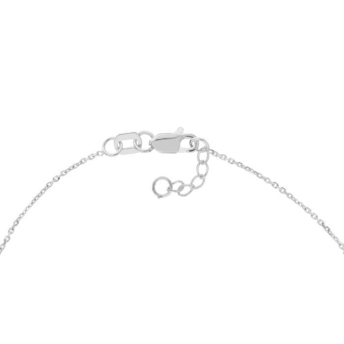 Sideways Cross Adjustable Bracelet - 7.50", white Gold 2