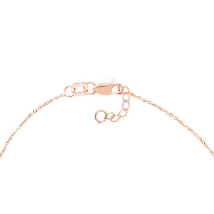 Sideways Cross Adjustable Bracelet - 7.50", Rose Gold 6