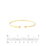 Cuff Bangle with Round Ends - Yellow