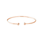 Cuff Bangle with Round Ends - Rose Gold 4