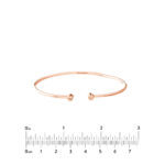 Cuff Bangle with Round Ends - Rose Gold 7