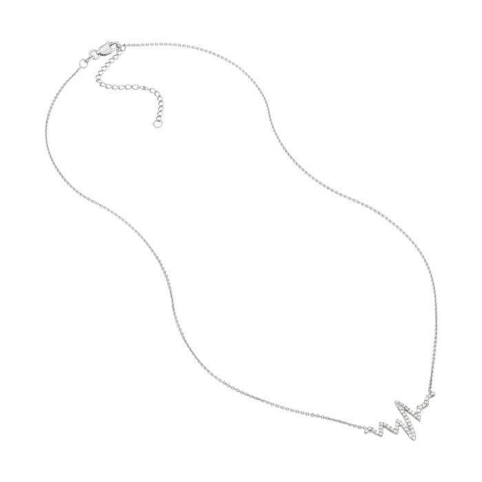Heartbeat Necklace white gold 2 2
