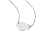 Mini Heart Adjustable Necklace white gold 1