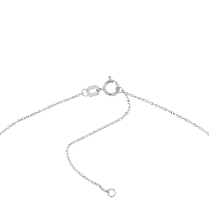 Mini Heart Adjustable Necklace white 3
