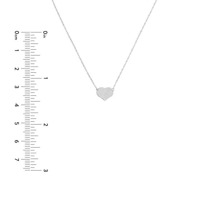 Mini Heart Adjustable Necklace white 4