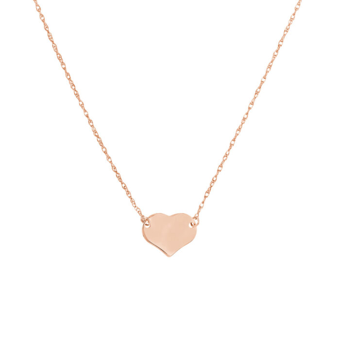 Mini Heart Adjustable Necklace rose gold 5