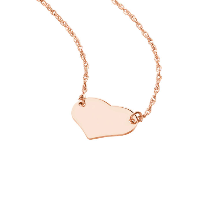 Mini Heart Adjustable Necklace rose gold 6