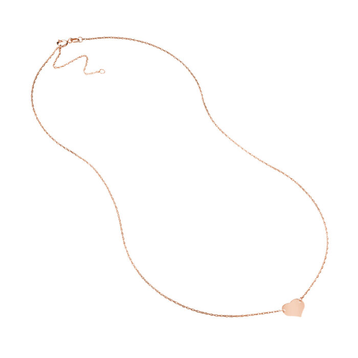 Mini Heart Adjustable Necklace rose gold 7