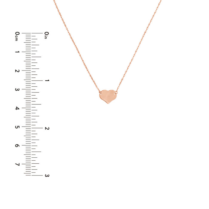 Mini Heart Adjustable Necklace rose gold