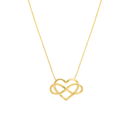 Infinity Open Heart Pendant Necklace