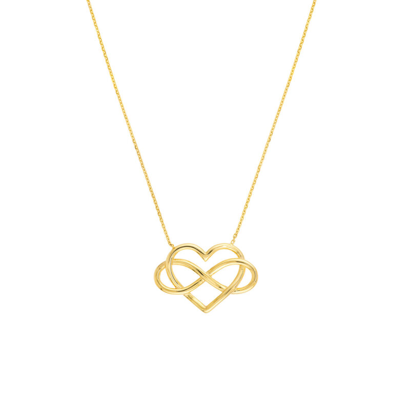 Infinity Open Heart Pendant Necklace