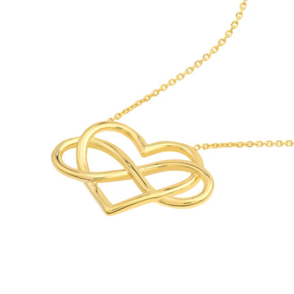 Infinity Open Heart Pendant Necklace 1