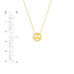 Mini Heart Face Adjustable Necklace size chart