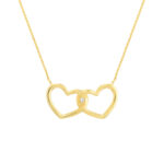 Linked Open Hearts Adjustable Necklace 2