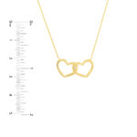 Linked Open Hearts Adjustable Necklace size guide