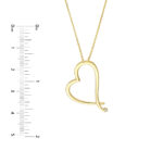 Tilted Open Heart Adjustable Necklace size guide