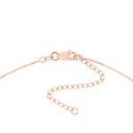 Rose Gold Open Wire Heart with Diamond Necklace lock