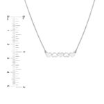 Solid and Open Hearts Bar Necklace size
