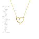 Open Heart with Diamond Adjustable Necklace 4