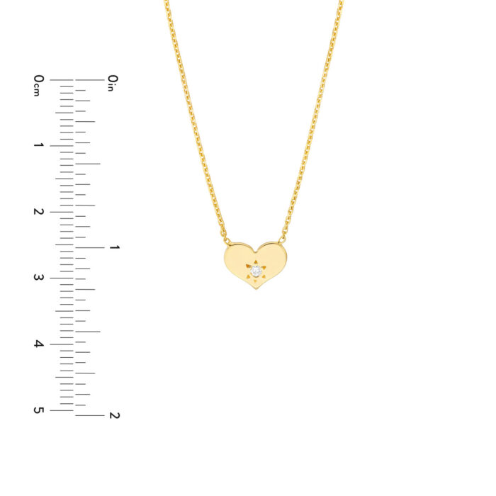 Heart with Diamond Adjustable Necklace 4