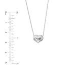 Puffy Heart Necklace white gold size guide