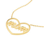 Script Mom in Open Heart Necklace 2