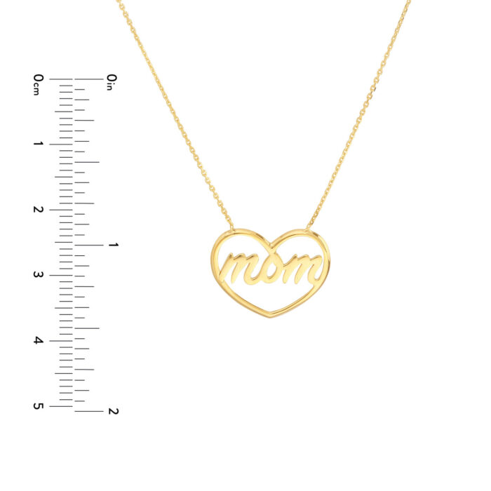 Script Mom in Open Heart Necklace 5