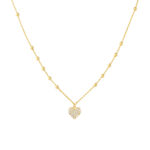 Polished/Diamond Heart Dual-Wear Necklace 2