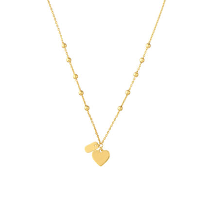 Polished/Diamond Heart Dual-Wear Necklace 3