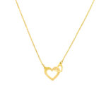 Mini Interlocked Hearts Adjustable Necklace