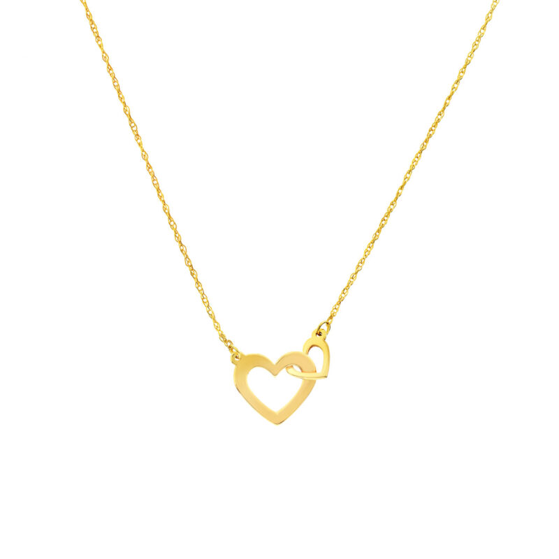Mini Interlocked Hearts Adjustable Necklace