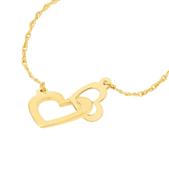 Mini Interlocked Hearts Adjustable Necklace 2