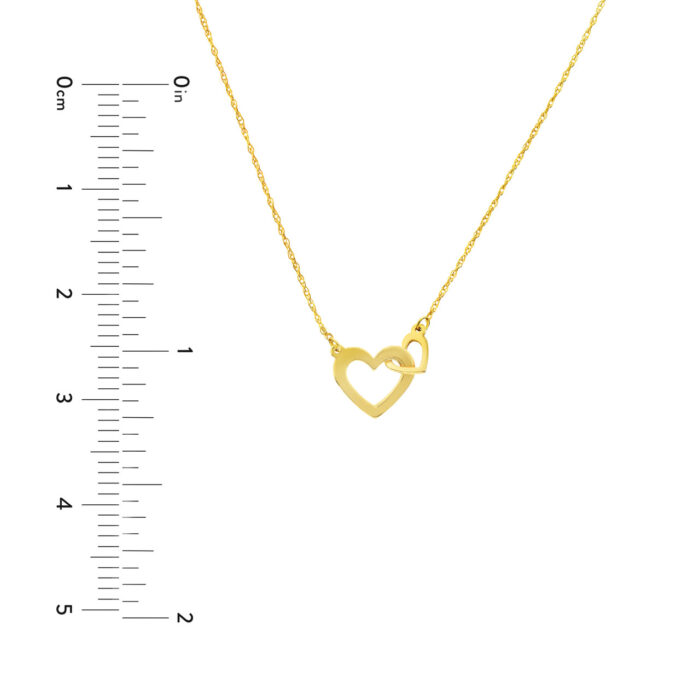 Mini Interlocked Hearts Adjustable Necklace 5