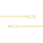 Push Lock Paper Clip Bracelet with Bead Charm 3