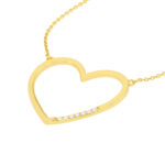 Diamond Row Open Heart Necklace 2