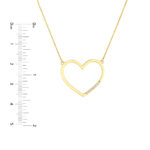 Diamond Row Open Heart Necklace 5