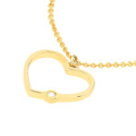 Open Heart Diamond Bezel Necklace 2