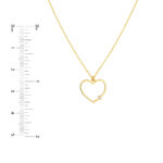 Open Heart Diamond Bezel Necklace 5