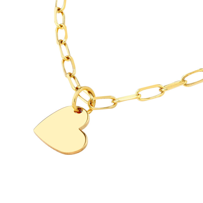 Dangle Heart Paper Clip Necklace 3