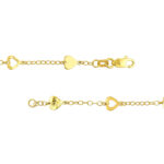 Mixed Hearts Station Curb Chain Necklace 4