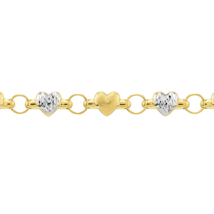 Two-Tone Hearts Anklet 3