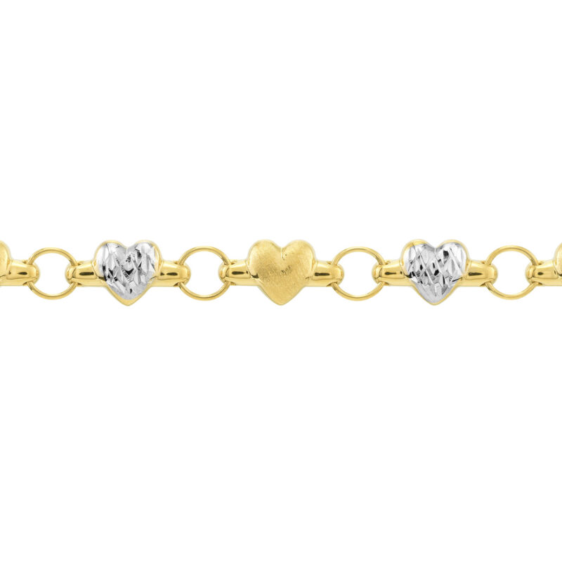 Two-Tone Hearts Anklet 3